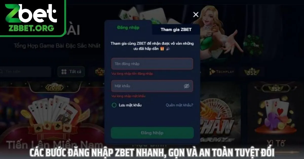 Cần chuẩn Đăng nhập Zbet